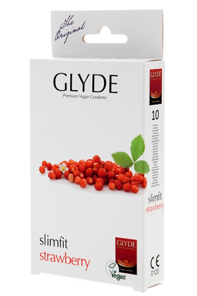 Imagen de Glyde - Ultra Slimfit Strawberry 10 Uds 