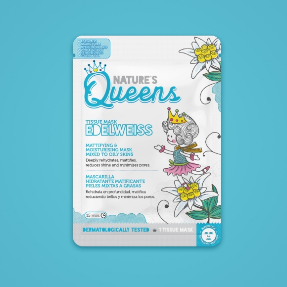 Imagen de Nature's Queen - Mascarilla de Tejido Facial Matificante Nature?s Queens Edelweiss 25ml 